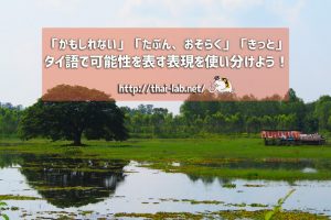 「かもしれない」「たぶん、おそらく」「きっと」タイ語で可能性を表す表現を使い分けよう!