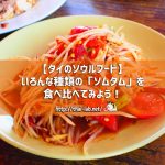 【タイのソウルフード】いろんな種類の【ソムタム】を食べ比べてみよう!