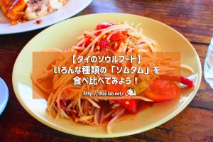 【タイのソウルフード】いろんな種類の【ソムタム】を食べ比べてみよう!