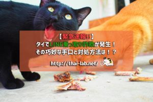 【緊急速報!!】タイでLINE乗っ取り詐欺が発生!その巧妙な手口と対処方法は!?