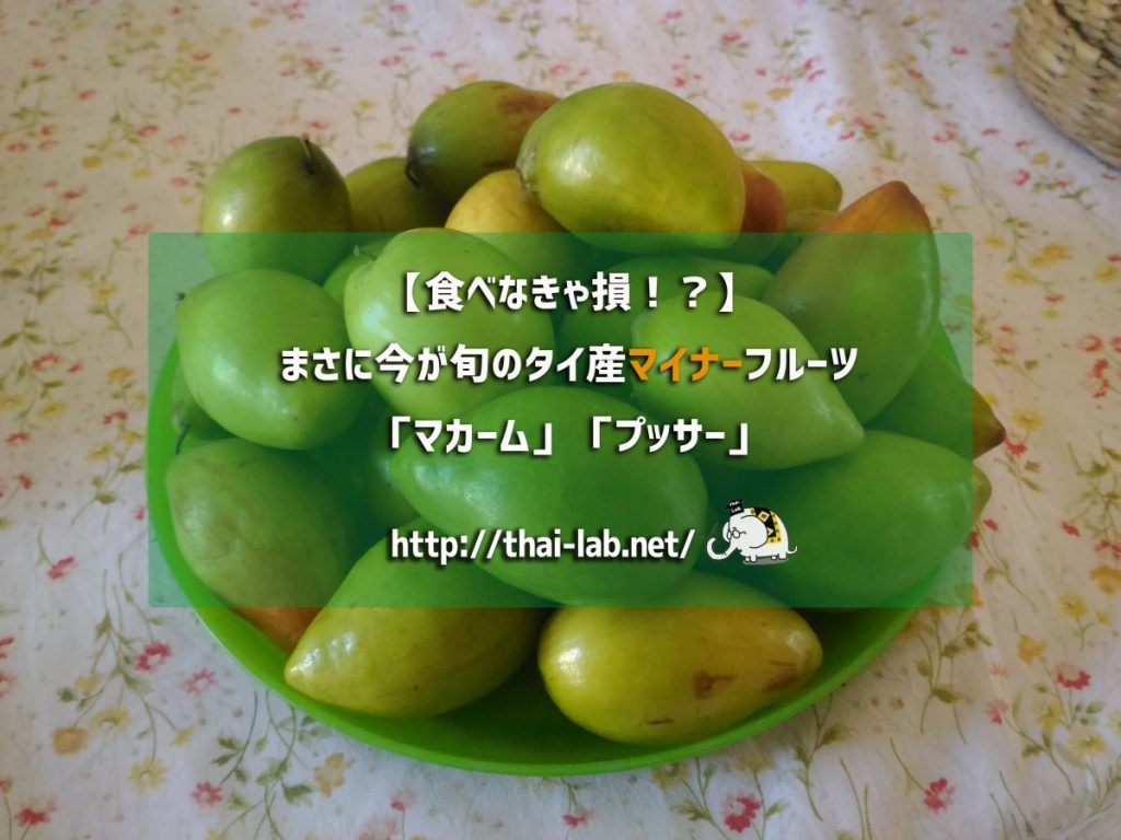 【食べなきゃ損！？】まさに今が旬のタイ産マイナーフルーツ「マカーム」「プッサー」