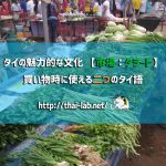 タイの魅力的な文化 「市場:タラート」の種類  買い物時に使える二つのタイ語