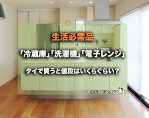生活必需品「冷蔵庫」「洗濯機」「電子レンジ」をタイで買うと値段はいくらぐらい?