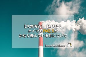 【バンコク大気汚染 動画あり】タイでのPM2.5現状と対処法
