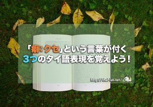 「癖:クセ」という言葉が付く3つのタイ語表現を覚えよう!
