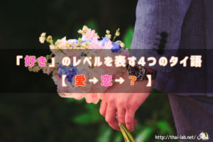 「好き」のレベルを表す4つのタイ語【愛→恋→?】