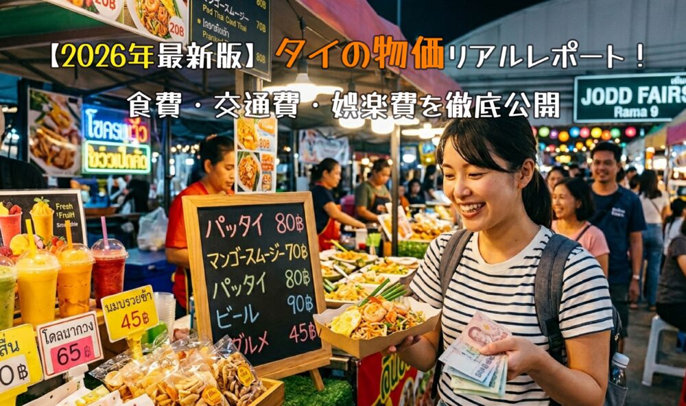 タイの物価リアルレポート！食費・交通費・娯楽費を徹底公開【2026年最新版】